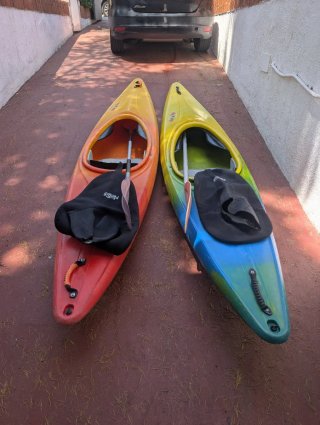 2 Piraguas Rotomod Río + Palas y Cubre
