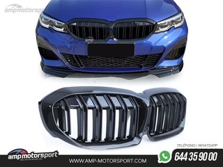 KIT SPOILERS PARA BMW SERIE 3 G20 LOOK PERFORMANCE NEGRO BRILLO