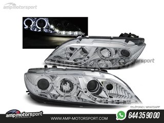 FAROS DELANTEROS OJOS DE ANGEL + LUZ DIURNA PARA MAZDA 6