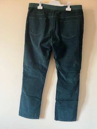 Pantalón pana verde cuadros