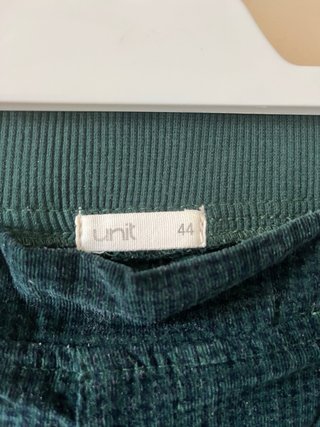Pantalón pana verde cuadros
