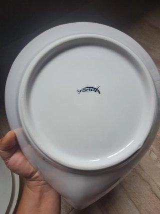 Plato  Porcelana Blanca Forma Gota