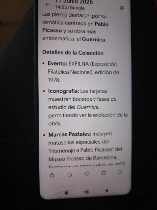 Artículo único.Pruebas Exfilna 78 Picasso Guernica
