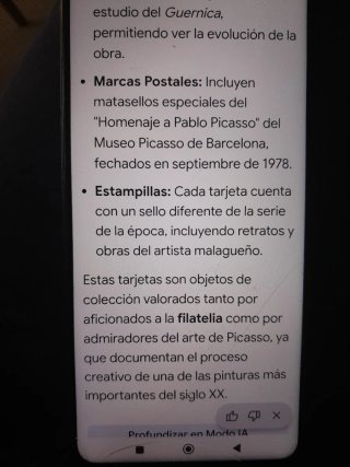 Artículo único.Pruebas Exfilna 78 Picasso Guernica