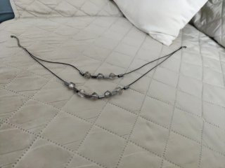 Collana doppia di 50 cm. con perle sfaccettate