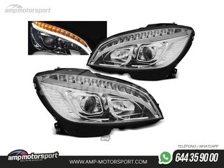 FAROS DELANTEROS LUZ DIURNA TUBE LIGHT PARA MERCEDES CLASE C W204 2007-2010