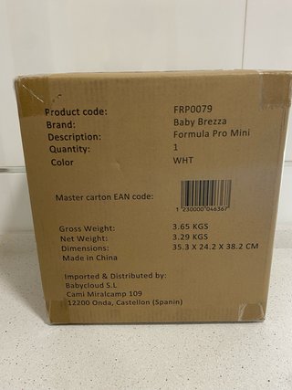 Baby Brezza Formula Pro Mini SIN ESTRENAR