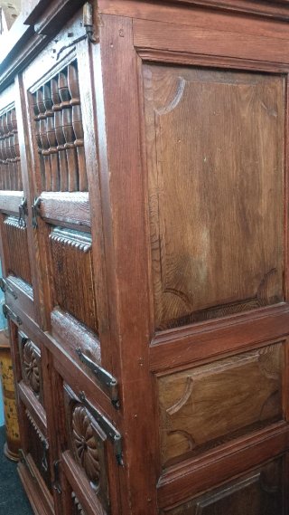 Alacena rústica castellana antigua (Madera y Forja