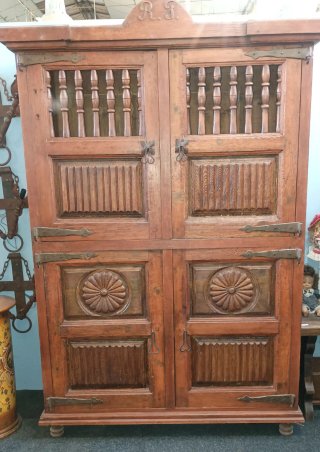 Alacena rústica castellana antigua (Madera y Forja