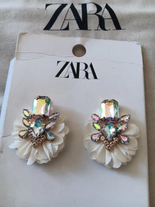Pendientes Zara Flor Cristales Multicolor