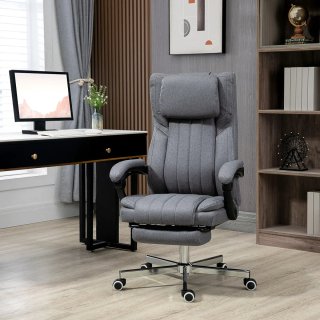 Silla Oficina Reclinable Giratoria Gris
