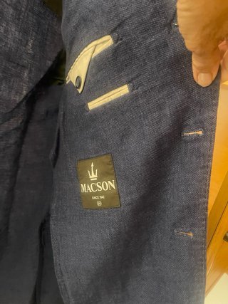 Americana Lino Macson Azul Talla M