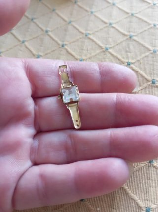 Ciondolo oro 18 kt zaffiro bianco
