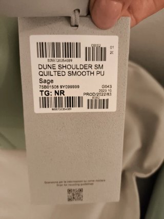 Borsa Trussardi verde trapuntata con dettaglio oro