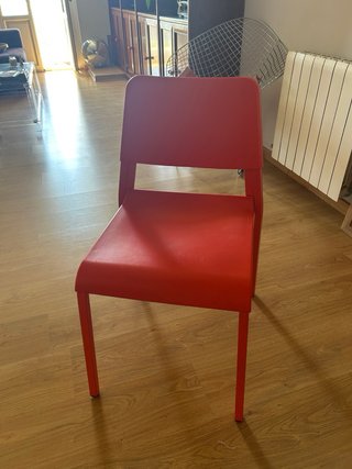 Sillas Ikea Teodores Naranja (Plástico)