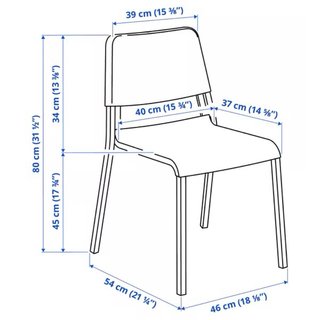 Sillas Ikea Teodores Naranja (Plástico)