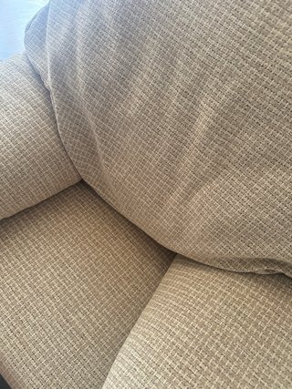 Sillón individual beige de tela