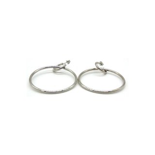 Aros de plata rodiada con cierre de presión