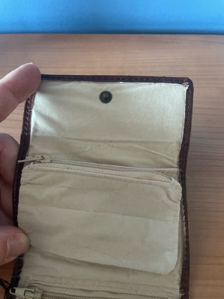 Cartera MR Marrón Piel Cocodrilo Nueva