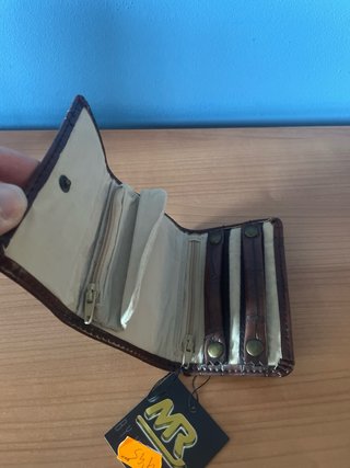 Cartera MR Marrón Piel Cocodrilo Nueva