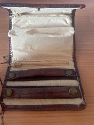 Cartera MR Marrón Piel Cocodrilo Nueva