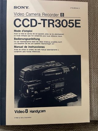 Videocámara Sony CCD-TR305E Video 8 Handycam 10x