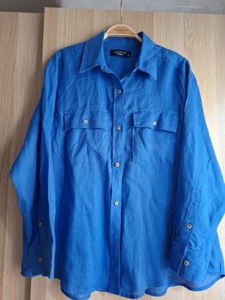 Camisa Lino Azul Lloyd's