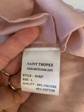Blusa larga Saint Tropez rosa talla L