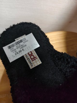 Zapatillas Vulladi Algodón Negras Talla 36