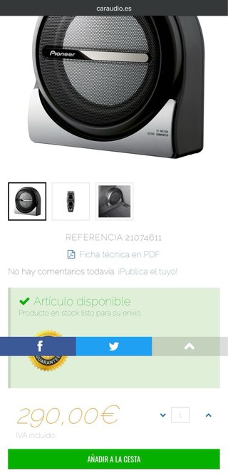 Subwoofer activo Pioneer