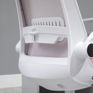 Silla de Oficina Giratoria Rosa y Blanca