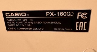 Piano Digital Casio PX-160GD con Soporte