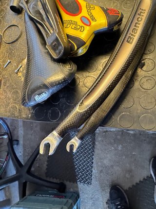 Forcella Bianchi Carbonio 1 1/8 stelo 19 cm