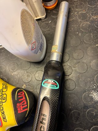 Forcella Bianchi Carbonio 1 1/8 stelo 19 cm