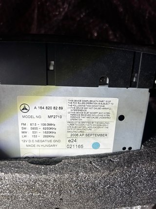 Radio Mercedes Audio A1648208289 W164 ML/X164 GL