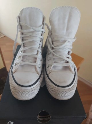 Converse plataforma blancas talla 35