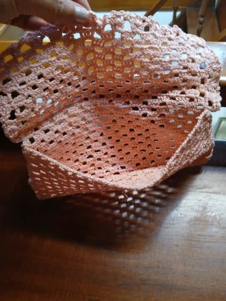 Bolsa de croché rosa