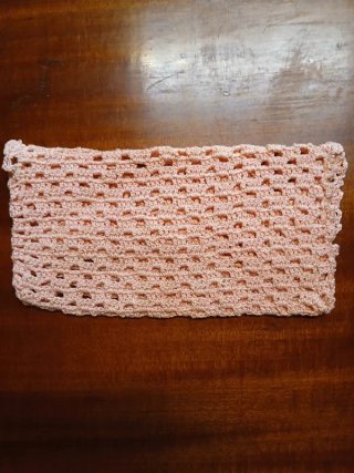 Bolsa de croché rosa