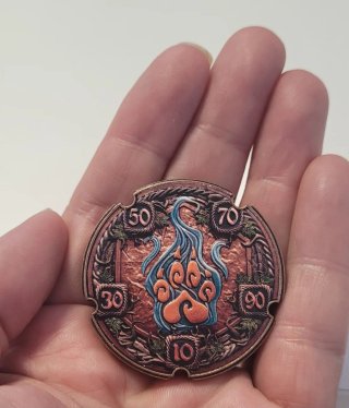FLIPDIE D100 Dado Metálico Moneda