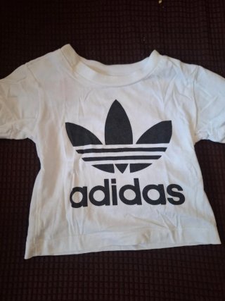 Conjunto bebé Adidas blanco y negro
