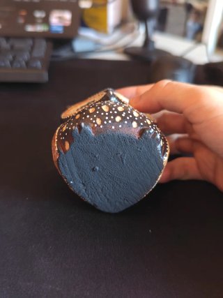 Figura artesanal búho de madera