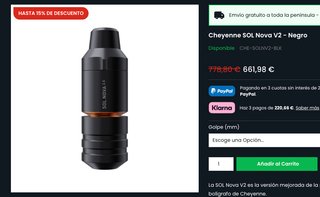 Máquina Tatuar Cheyenne Sol Nova + Complementos