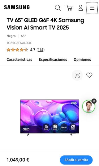 Televisor Samsung QLED 65" Precintado