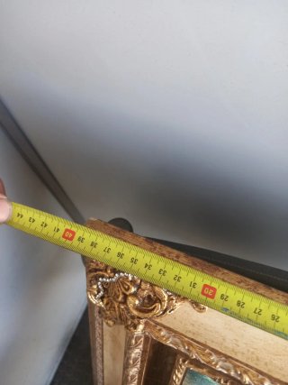 Quadro Litografia Tela Anni 70-80 Cornice Oro