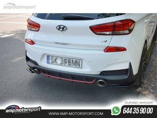 DIFUSOR TRASERO HYUNDAI I30 N 2017-- NEGRO BRILLO