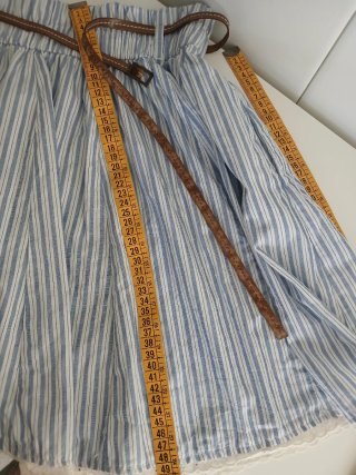 Falda Zara azul y blanca