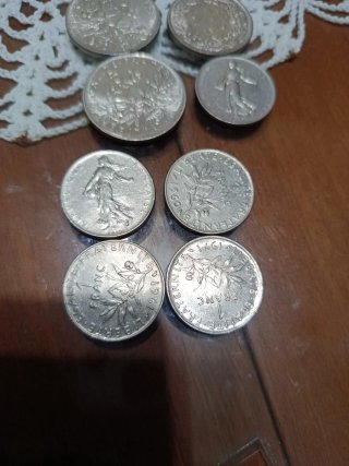 8 Monedas Francesas Antiguas