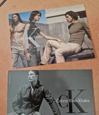 Set 2 cartoline vintage Calvin Klein Jeans