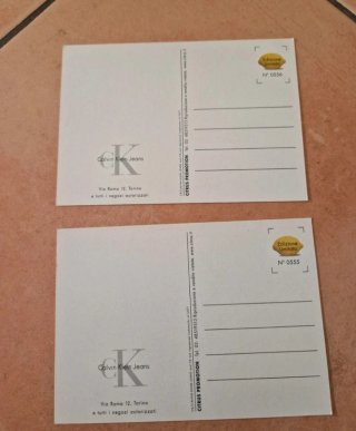 Set 2 cartoline vintage Calvin Klein Jeans