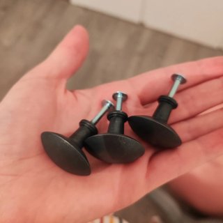3 Tiradores Ikea Hemnes Negro